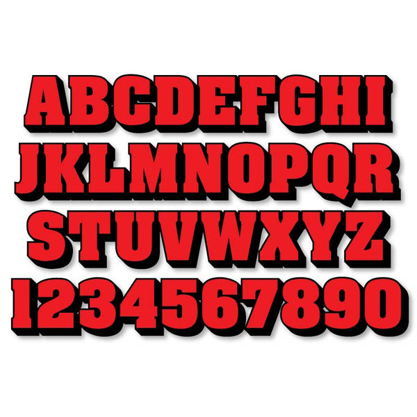 Reflective Letters & Numbers - 2 color 3D Aachen Font – First Responder  Decal Co.