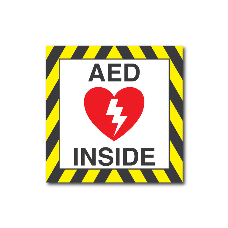 AED Equipped Reflective Decal - 2" - 12"