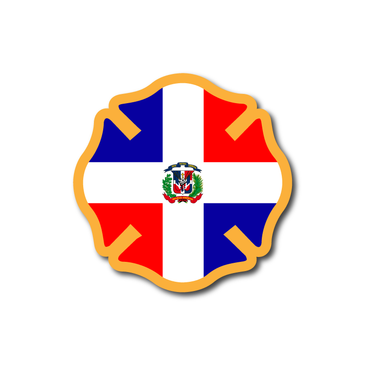 Reflective Dominican Republic Flag Maltese