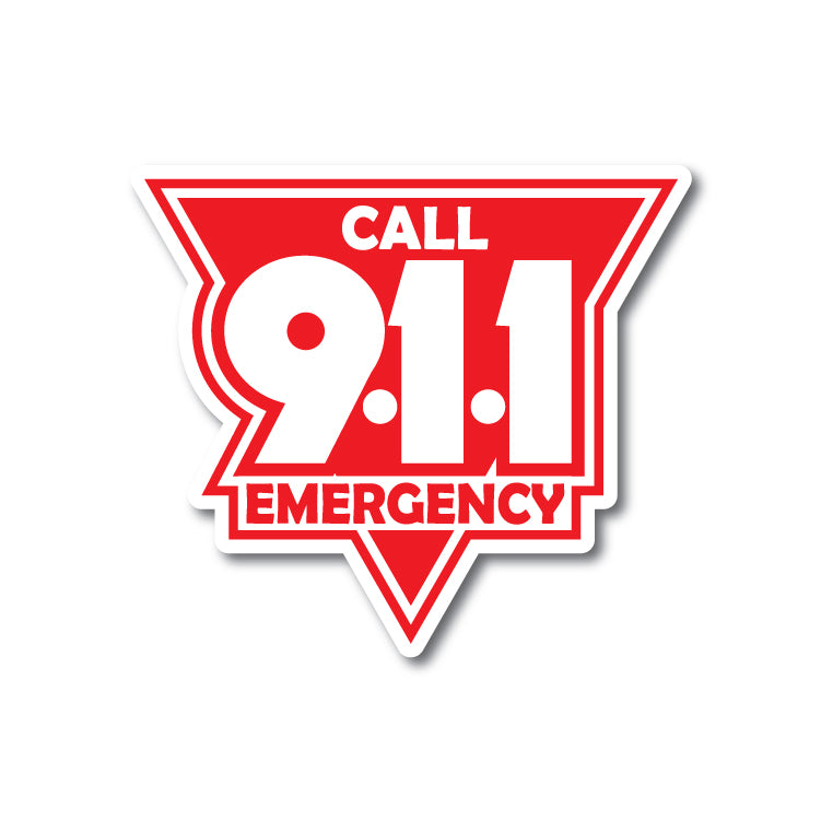 Emergency Call 911 3M Reflective Decal - 2" to 29"