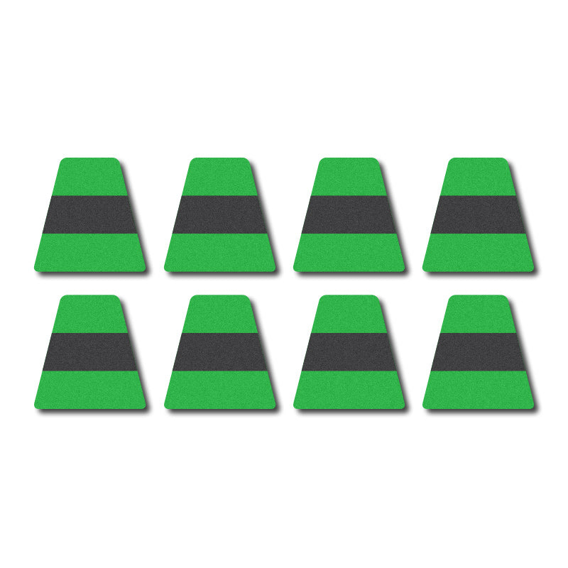 Tetrahedron Set - Green w/ Black Stripe