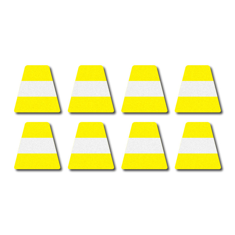 Tetrahedron Set - Lime Yellow w/ Stripe