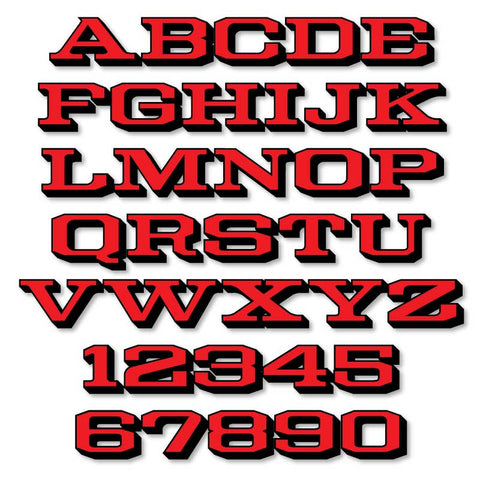 Reflective Letters & Numbers - 2 color 3D Aachen Font – First Responder  Decal Co.